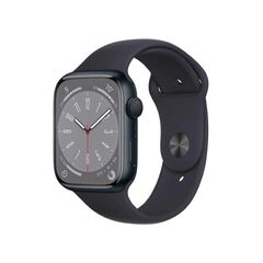 Apple Watch Series 8 GPS Aluminum 45mm, Case Finish: Midnight, Case Material: Aluminum, Case Size: 45mm, Connectivity: GPS, Band Color: Midnight, Band Size: Regular, Condition: New