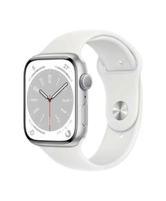 Apple Watch Series 8 GPS + Cellular Aluminum 45mm, Case Finish: Silver, Case Material: Aluminum, Case Size: 45mm, Connectivity: GPS + Cellular, Band Color: White, Band Size: Regular, Condition: New