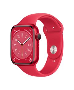 Apple Watch Series 8 GPS Aluminum 45mm, Case Finish: Red, Case Material: Aluminum, Case Size: 45mm, Connectivity: GPS, Band Color: Red, Band Size: Regular, Condition: New