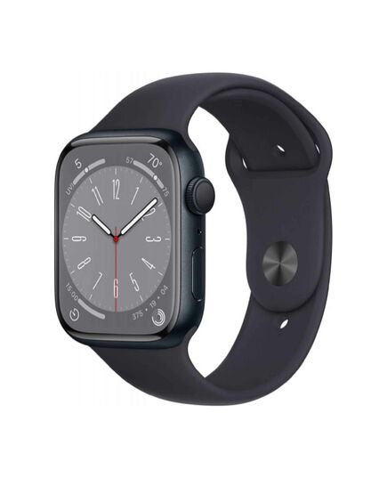 Apple Watch Series 8 GPS Aluminum 45mm, Case Finish: Midnight, Case Material: Aluminum, Case Size: 45mm, Connectivity: GPS, Band Color: Midnight, Band Size: Regular, Condition: New
