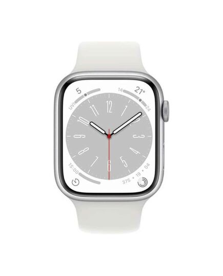 Apple Watch Series 8 GPS Aluminum 45mm, Case Finish: Silver, Case Material: Aluminum, Case Size: 45mm, Connectivity: GPS, Band Color: White, Band Size: Regular, Condition: New, 2 image