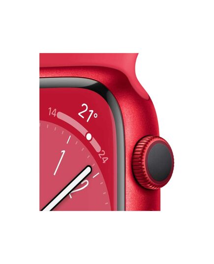 Apple Watch Series 8 GPS Aluminum 45mm, Case Finish: Red, Case Material: Aluminum, Case Size: 45mm, Connectivity: GPS, Band Color: Red, Band Size: Regular, Condition: New, 3 image