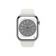 Apple Watch Series 8 GPS + Cellular Stainless Steel 45mm, Case Finish: Silver, Case Material: Stainless Steel, Case Size: 45mm, Connectivity: GPS + Cellular, Band Color: White, Band Size: Regular, Condition: New, 2 image